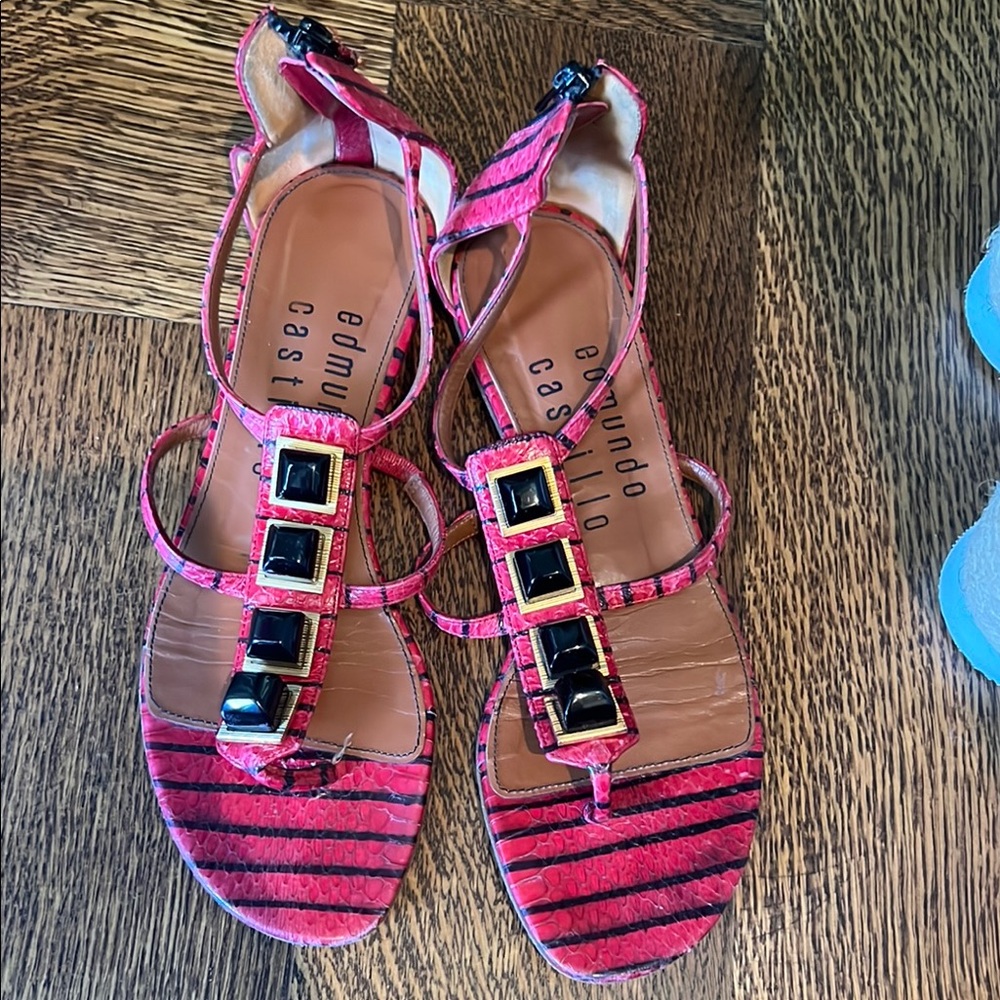 Pink Strappy Sandals